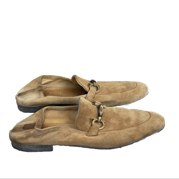 VGUC Salvatore Ferragamo Suede Loafers With Gancini Ornament | Tan | Men’s 9.5E
